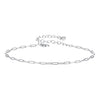925 Sterling Silver Plated White Gold Adjustable Bracelet for Women