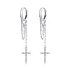 S925 Sterling Silver Plated Platinum Pavé Setting CZ Earrings for Women