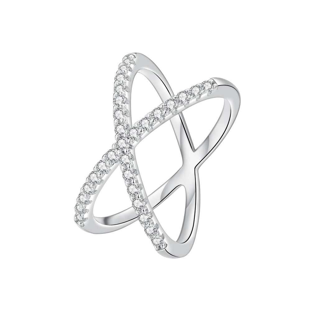 S925 Sterling Silver Moissanite Ring Size 8