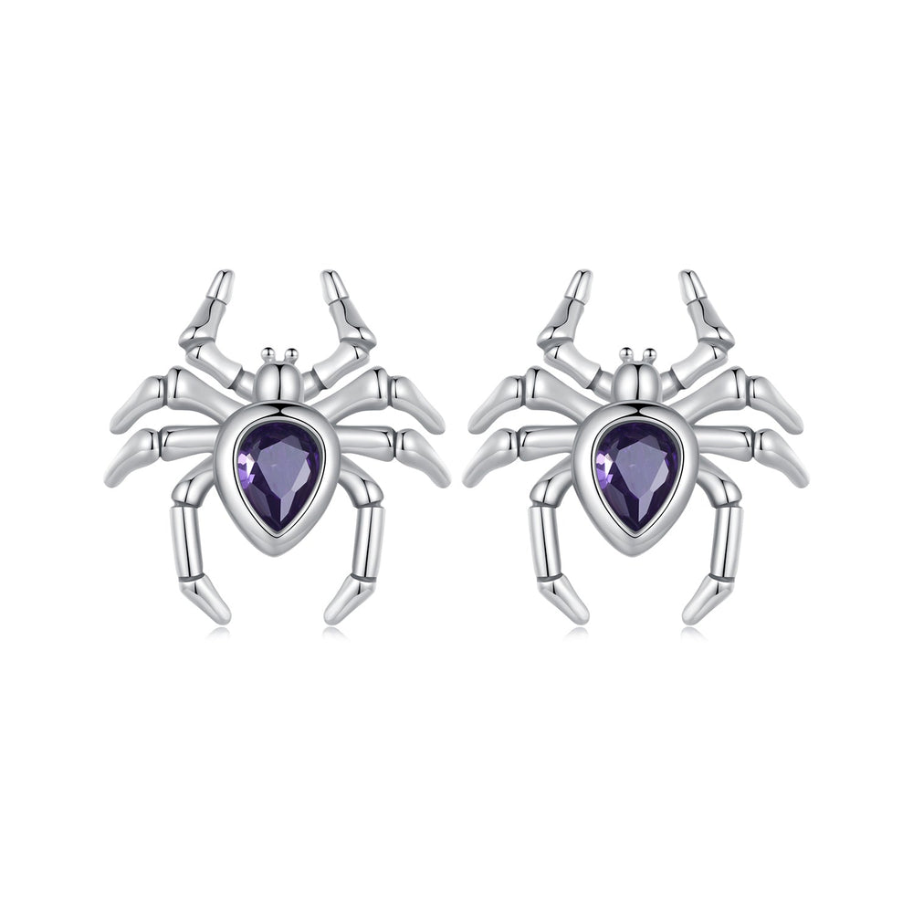 925 Sterling Silver Earrings with Pavé Setting CZ, Size 13*12mm