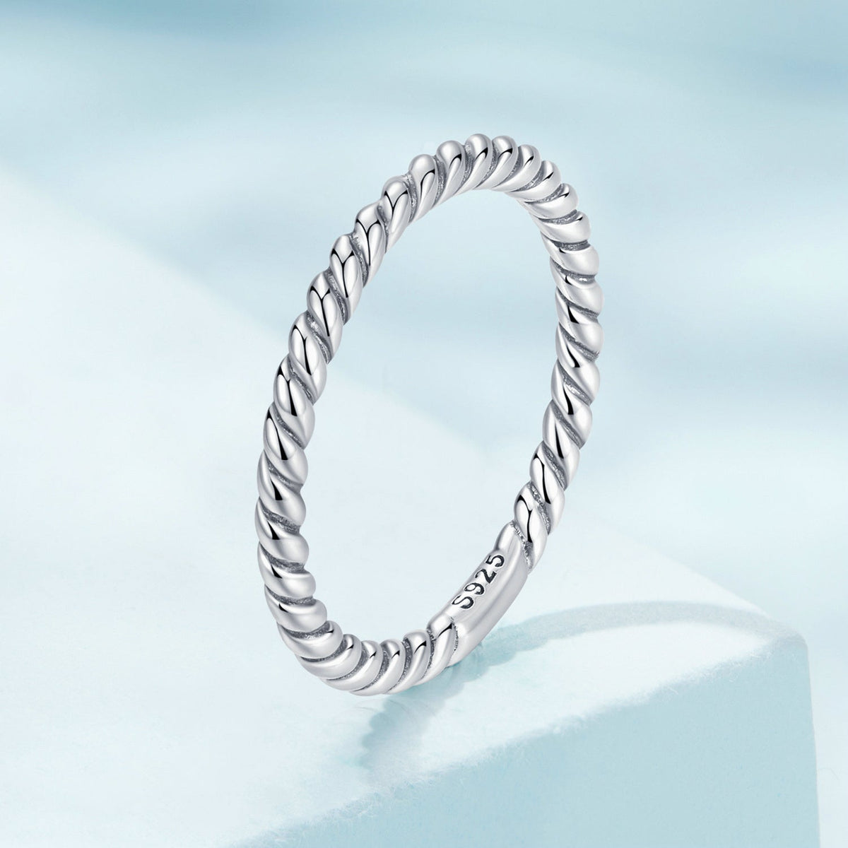 Anillo de plata de ley 925 oxidada talla 6.0 para mujer