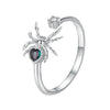 925 Sterling Silver White Gold Plated Ring with Pavé Setting CZ for Women