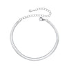 925 Sterling Silver 15+6cm White Gold Plated Bracelet for Women