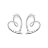 925 Sterling Silver Earrings for Women - 19x14mm, Platinum Plated