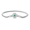 925 Sterling Silver Plated Platinum Bracelet with 3mm Rope for Women
