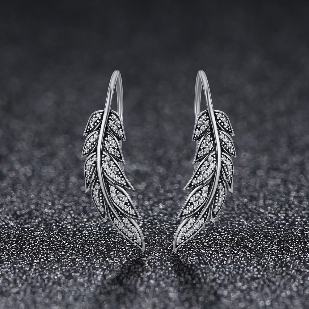 925 Sterling Silver Earrings with Pavé Setting CZ