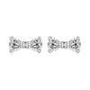 925 Sterling Silver Earrings with Pavé Setting CZ and White Gold Plating