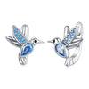 925 Sterling Silver Earrings with Pavé Setting and Oxidized Finish for Women