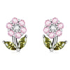 925 Sterling Silver Earrings with Pavé Setting CZ in White Gold