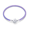 925 Sterling Silver Oxidized Silver Leather 17cm Bracelet