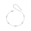 925 Sterling Silver Bracelet with Pavé Setting CZ and White Gold Plating