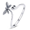 925 Sterling Silver Dragonfly Ring for Women