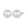 925 Sterling Silver Earrings with Quality Shell Pearl in White Gold Plating for Women