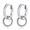 925 Sterling Silver & Oxidized Silver Earrings for Women