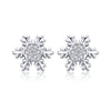 S925 Sterling Silver Earrings with CZ in Pavé Setting - 0.8*0.8cm for Women