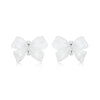 925 Sterling Silver Earrings for Women, 0.8*1.1cm, Plated White Gold