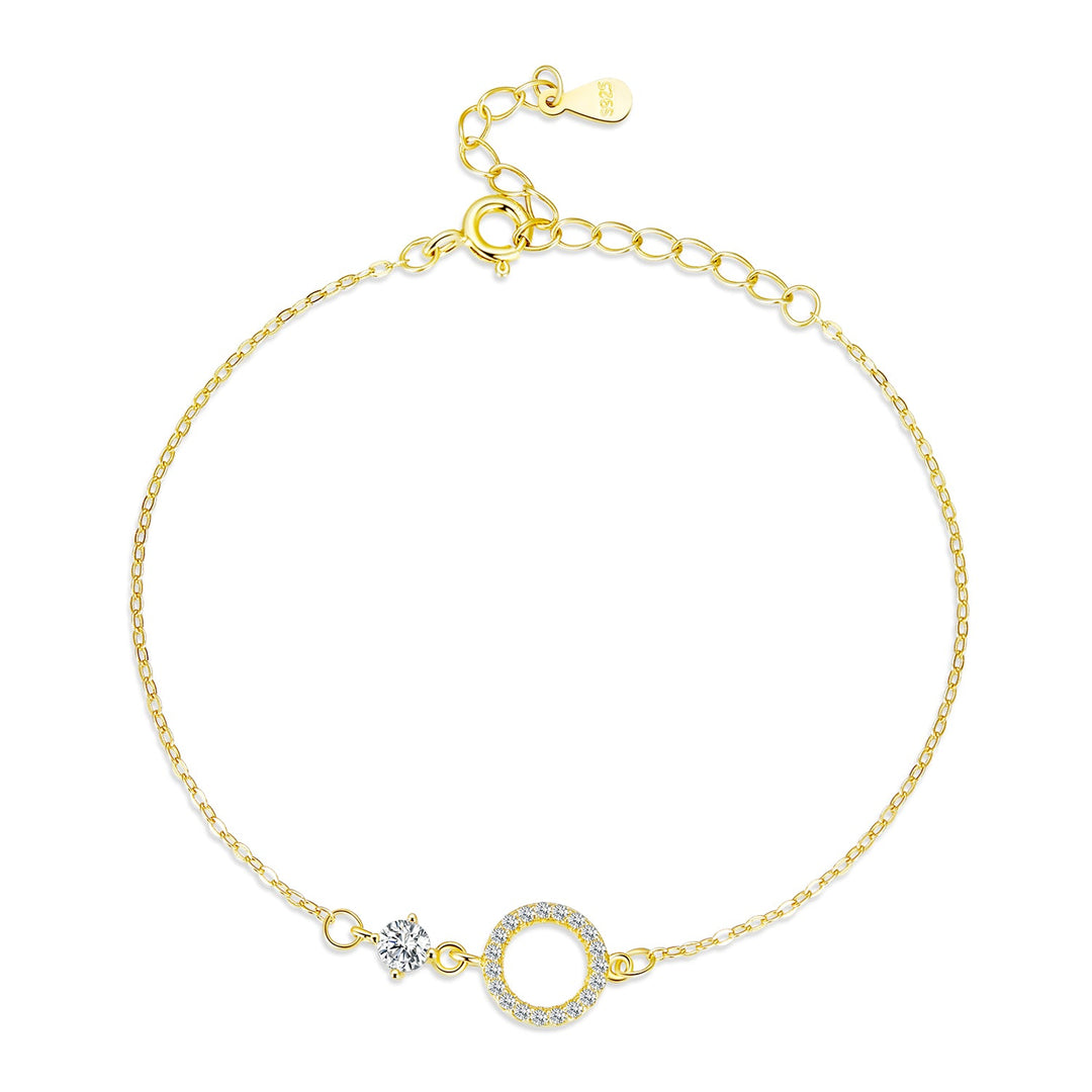 925 Sterling Silver Adjustable Bracelet with Pavé Set CZ for Women