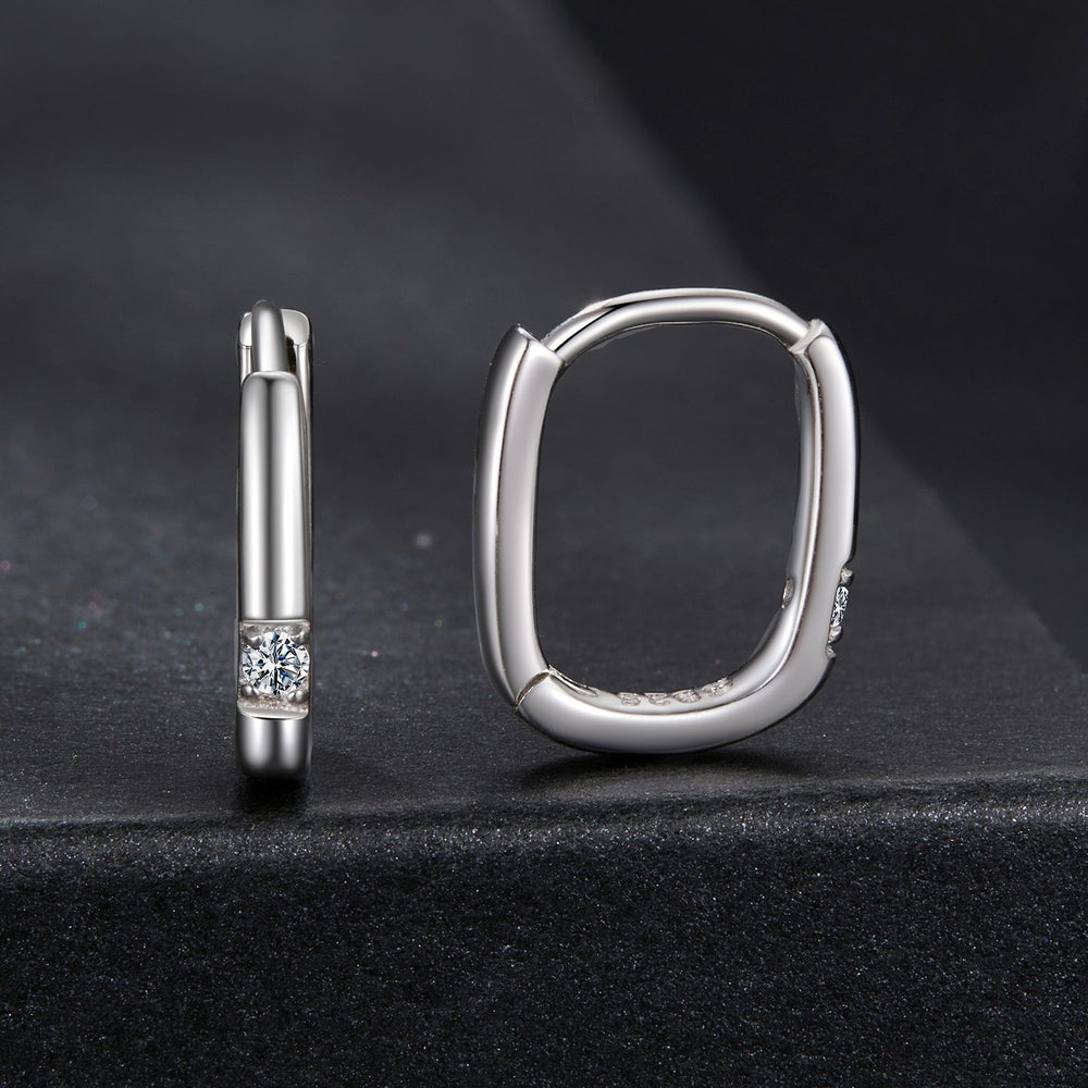925 Sterling Silver Moissanite 0.16 ct Stud Earrings for Women