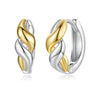 925 Sterling Silver Earrings with Plated White Gold and Gold for Women