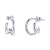 925 Sterling Silver Earrings with Pavé Setting CZ