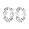 925 Sterling Silver Plated White Gold Earrings for Women