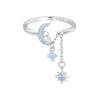 925 Sterling Silver Nano Opal Stone Ring for Women