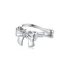 925 Sterling Silver Moissanite 0.1ct Earrings with White Gold Plating for Women