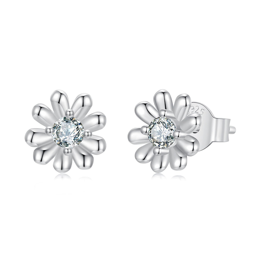 925 Sterling Silver Moissanite 0.3cm Earrings for Women