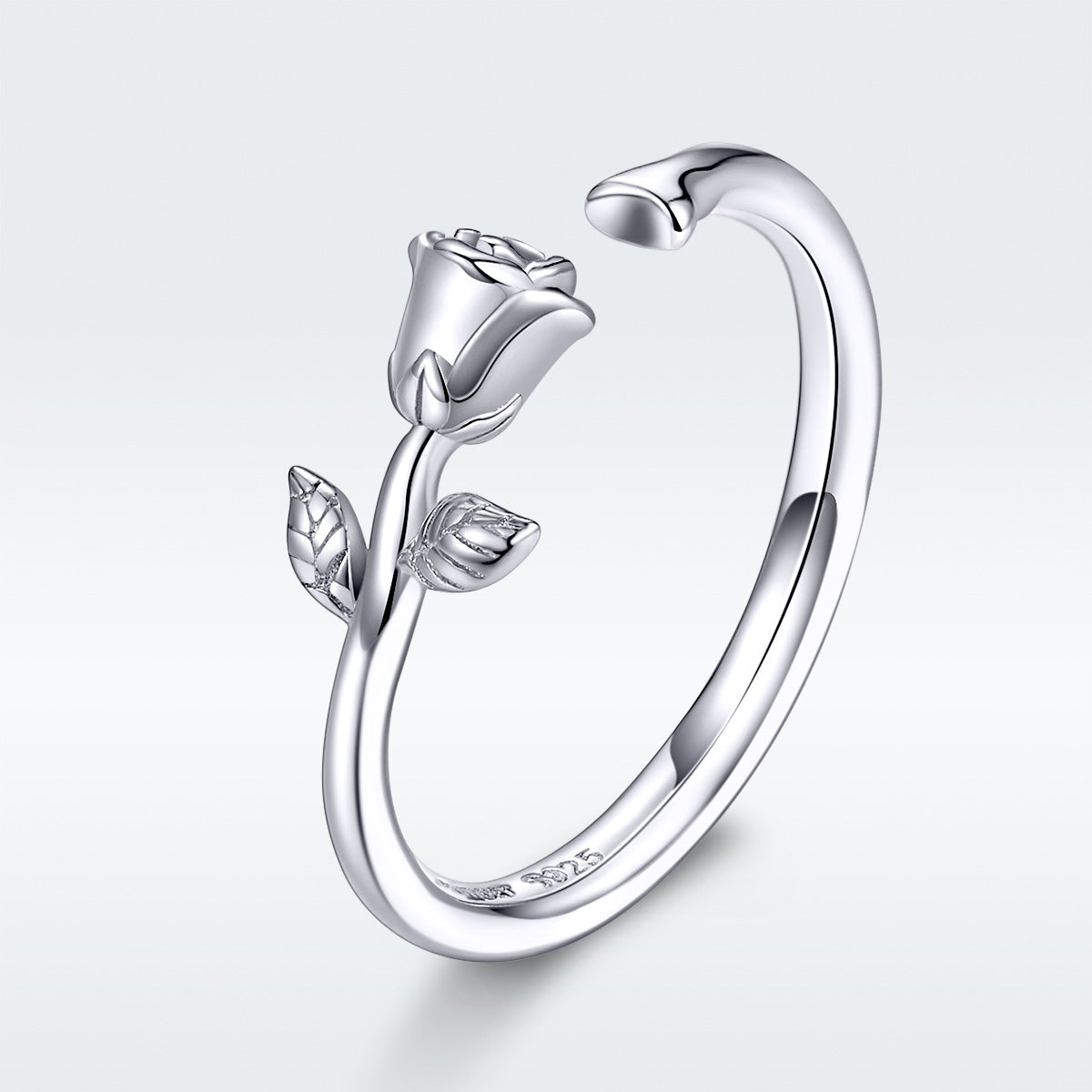 Anillo de plata de ley 925 chapado en platino para mujer