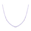 925 Sterling Silver 38+6cm Amethyst Necklace with White Gold Plating for Women