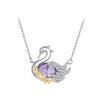 925 Sterling Silver Plated Gold CZ Necklace