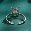 925 Sterling Silver Enamel Pavé CZ Ring