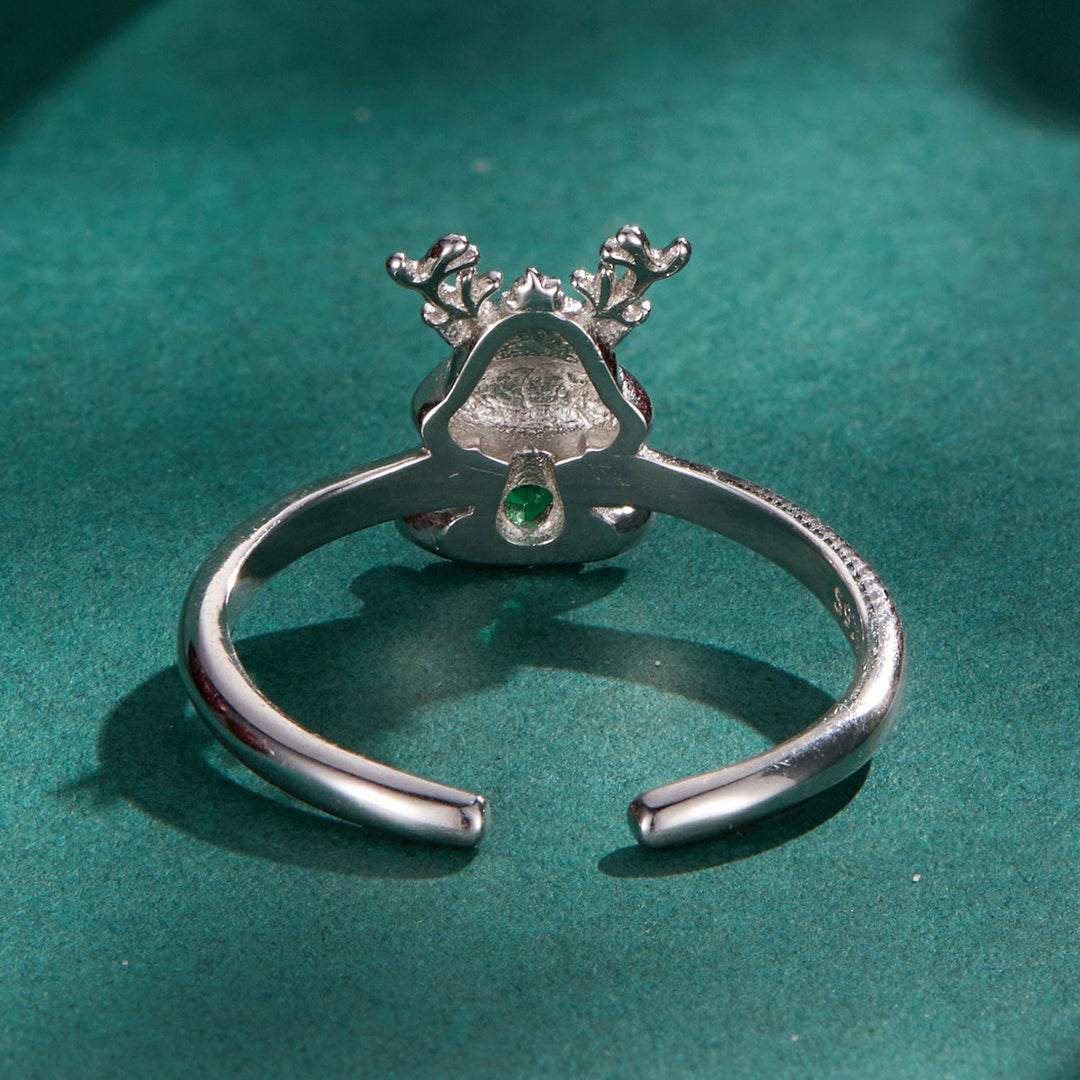 925 Sterling Silver Enamel Pavé CZ Ring
