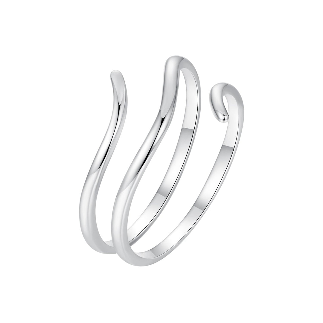 925 Sterling Silver Oxidized Silver Adjustable Ring for Men