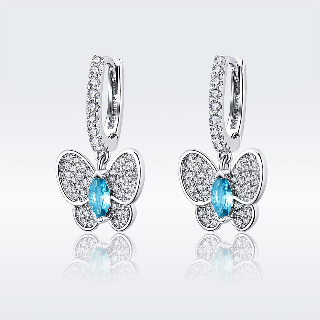 925 Sterling Silver Earrings with Pavé Setting CZ for Women