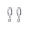 925 Sterling Silver 1.7cm Pavé Setting CZ Earrings