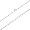 925 Sterling Silver 40cm Necklace with Plated White Gold