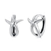 925 Sterling Silver Oxidized Silver Earrings 1.2*1.5cm for Women