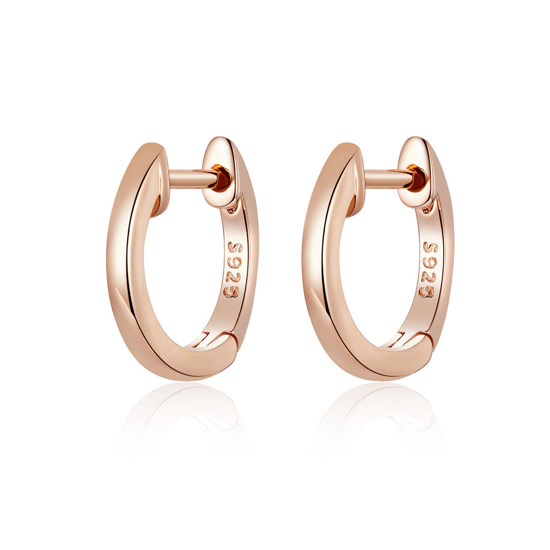 925 Sterling Silver Plated Black Gold Earrings for Women