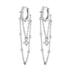 925 Sterling Silver Pavé Setting CZ Earrings for Women