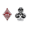 925 Sterling Silver Oxidized Enamel Plum Blossom Earrings for Women - 1.2 x 1.0 cm