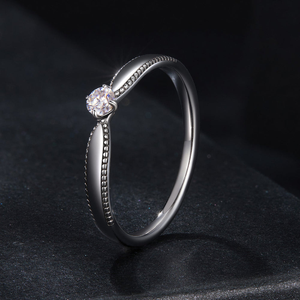 925 Sterling Silver Moissanite Ring Size 6 for Women