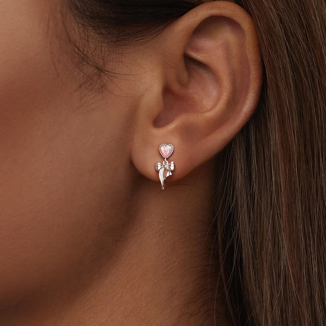 925 Sterling Silver Translucent Opal Earrings for Women