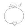 925 Sterling Silver Plated White Gold Moissanite Bracelet for Women