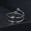 925 Sterling Silver 3mm Moissanite Ring for Women