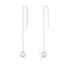 925 Sterling Silver Plated Platinum Pavé Setting CZ Earrings for Women
