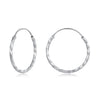 925 Sterling Silver Earrings for Women - White Gold Plated, 2.6*0.2 cm, Style L