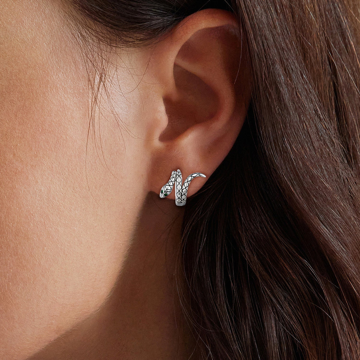 925 Sterling Silver Earrings with Pavé Setting CZ in Oxidized Finish - image 7 of 7