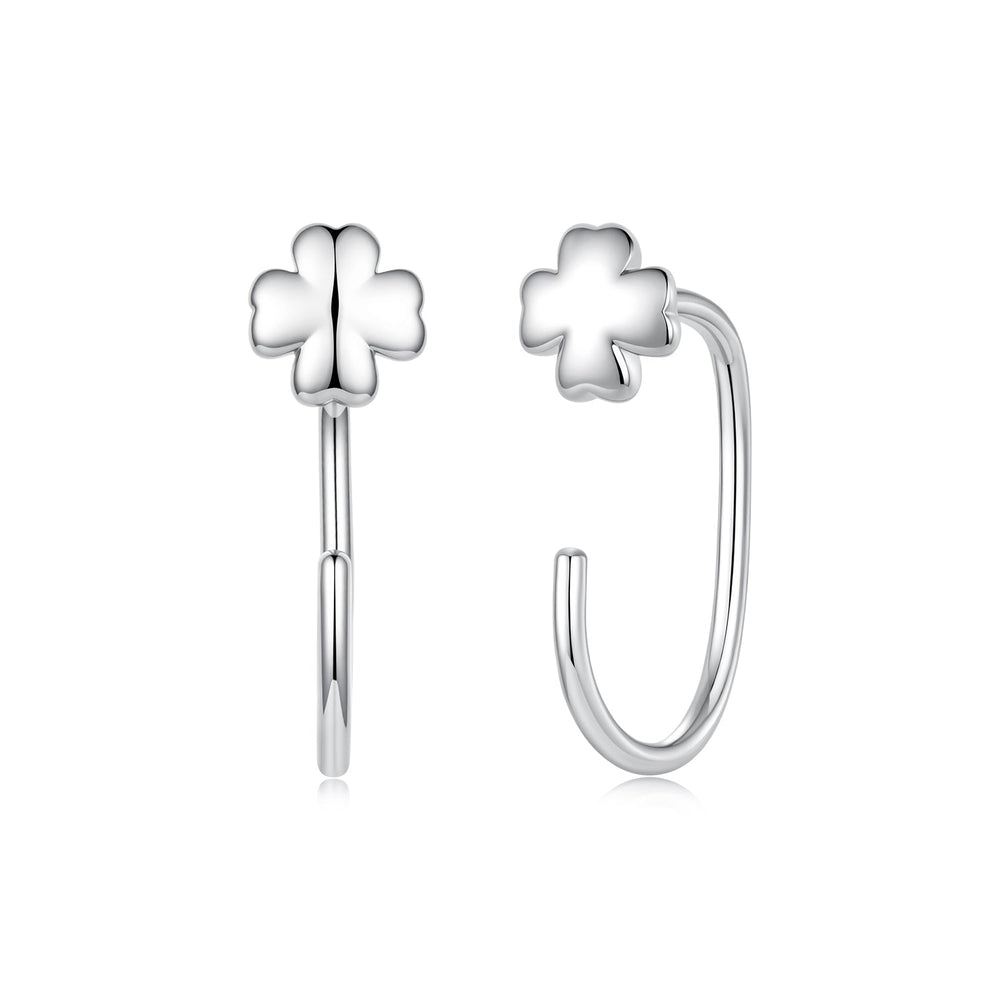S925 Silver Brass and White Gold Plated 1.4cm Earrings for Women