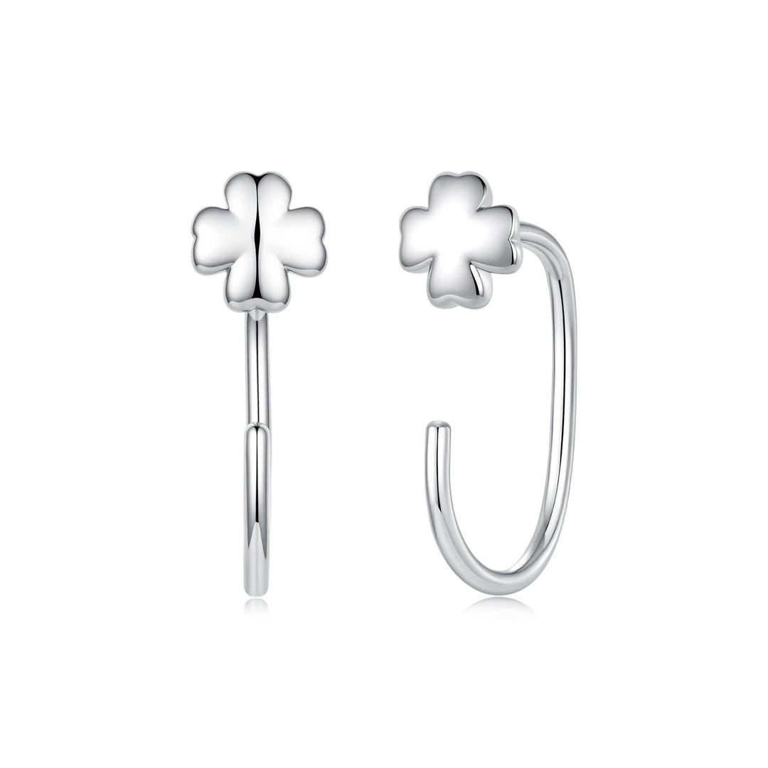 S925 Silver Brass and White Gold Plated 1.4cm Earrings for Women
